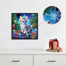 Load image into Gallery viewer, Diamond Painting - Partial Special Shaped - Christmas kitten (30*30CM)
