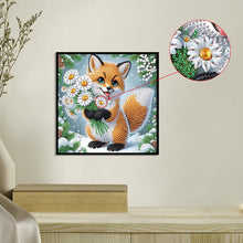 Load image into Gallery viewer, Diamond Painting - Partial Special Shaped - Winter fox (30*30CM)
