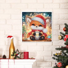 Load image into Gallery viewer, Diamond Painting - Partial Special Shaped - Christmas fox (30*30CM)
