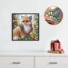 Load image into Gallery viewer, Diamond Painting - Partial Special Shaped - Christmas fox (30*30CM)
