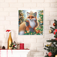 Load image into Gallery viewer, Diamond Painting - Partial Special Shaped - Christmas fox (30*30CM)
