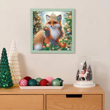 Load image into Gallery viewer, Diamond Painting - Partial Special Shaped - Christmas fox (30*30CM)
