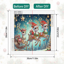 Load image into Gallery viewer, Diamond Painting - Partial Special Shaped - Christmas deer (30*30CM)
