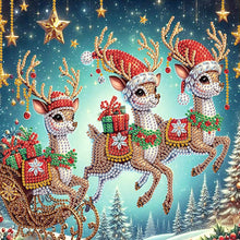 Load image into Gallery viewer, Diamond Painting - Partial Special Shaped - Christmas deer (30*30CM)

