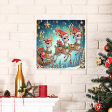 Load image into Gallery viewer, Diamond Painting - Partial Special Shaped - Christmas deer (30*30CM)
