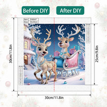 Load image into Gallery viewer, Diamond Painting - Partial Special Shaped - Christmas deer (30*30CM)
