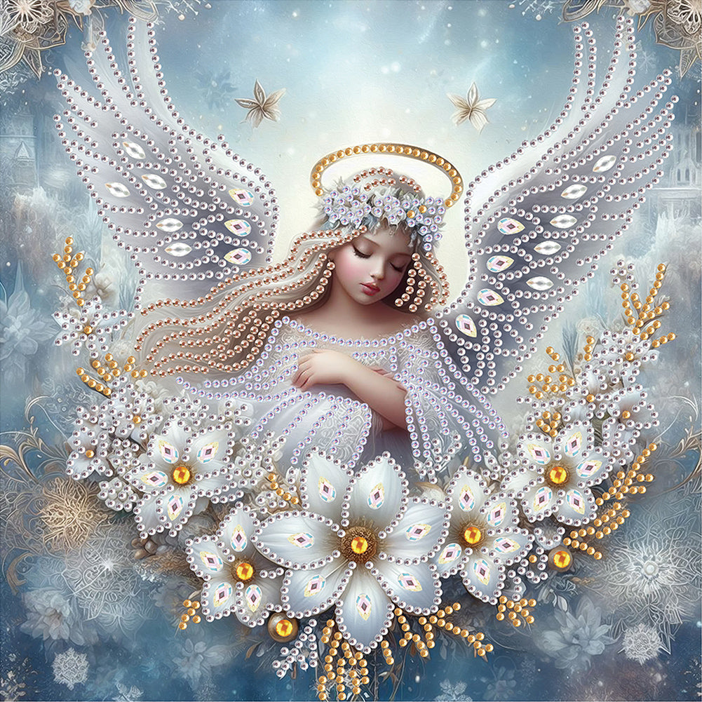Diamond Painting - Partial Special Shaped - Angel (30*30CM)