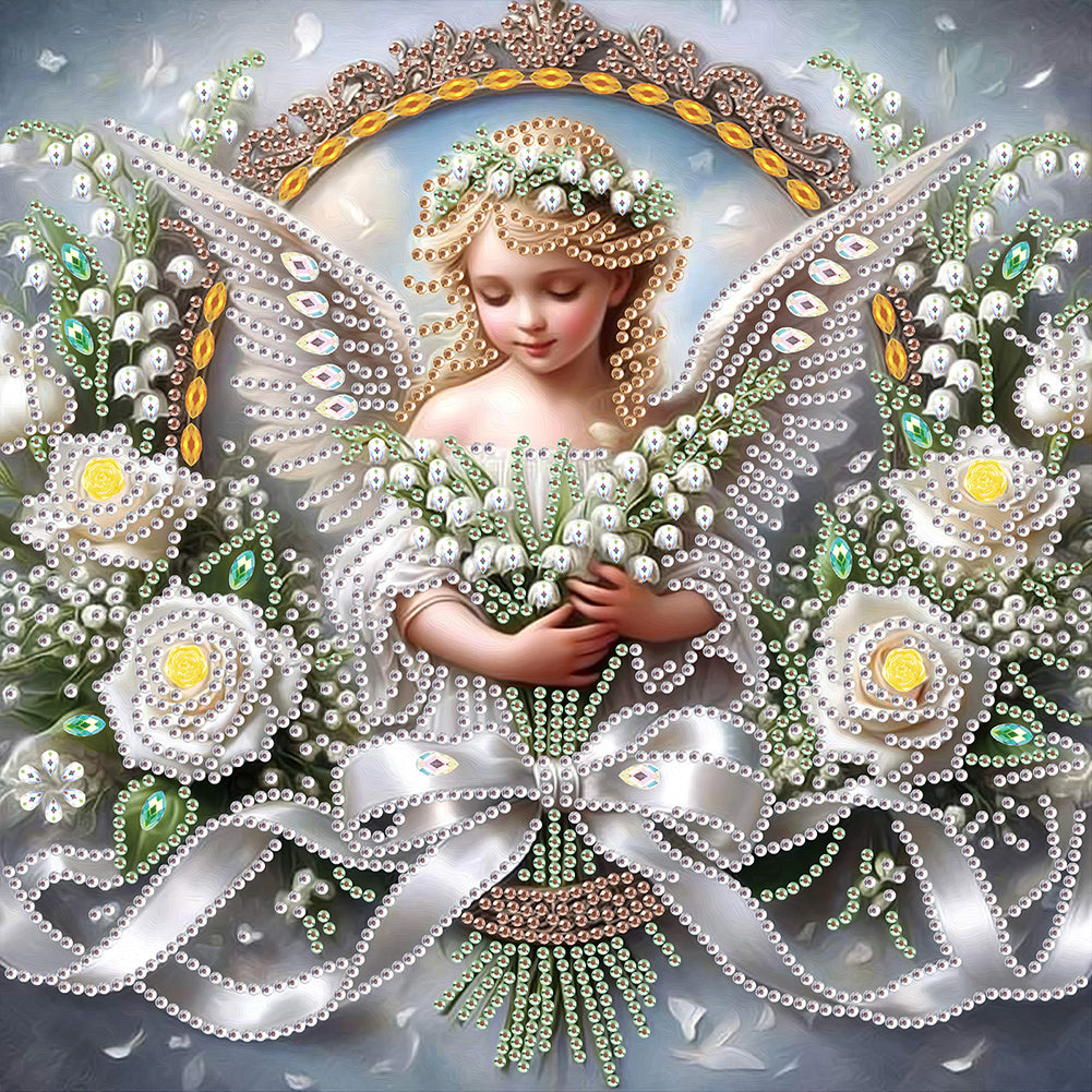 Diamond Painting - Partial Special Shaped - Angel (30*30CM)