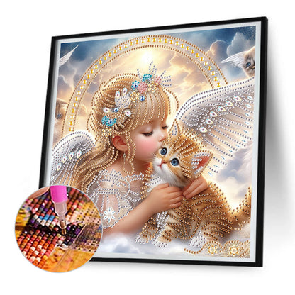 Diamond Painting - Partial Special Shaped - Angel (30*30CM)