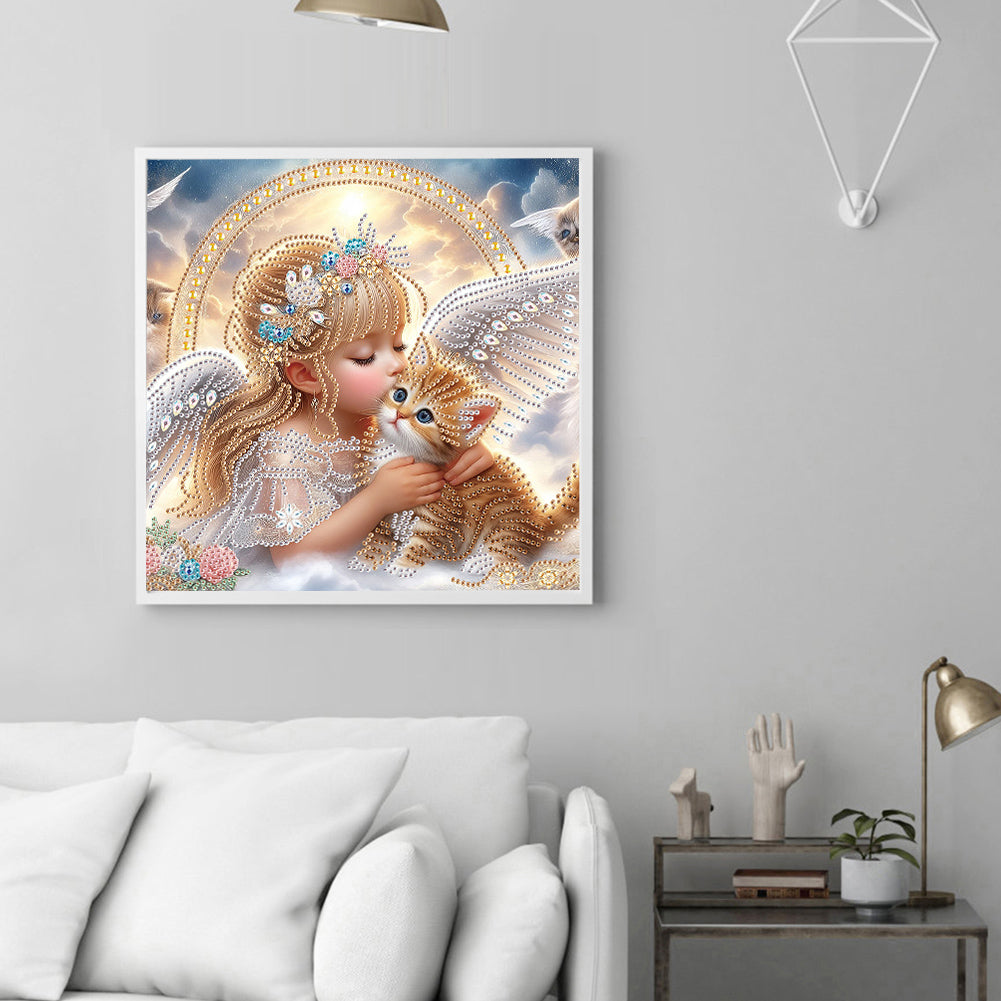 Diamond Painting - Partial Special Shaped - Angel (30*30CM)