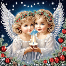 Load image into Gallery viewer, Diamond Painting - Partial Special Shaped - Angel (30*30CM)
