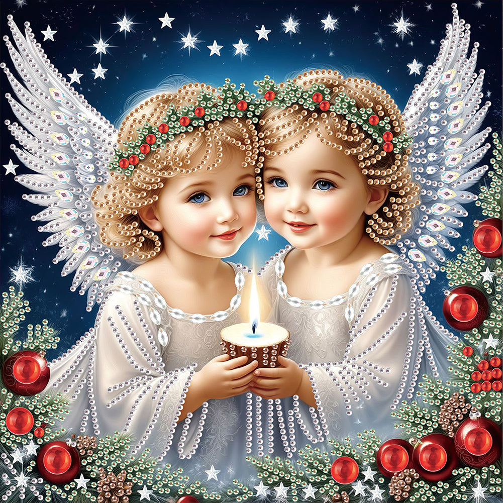 Diamond Painting - Partial Special Shaped - Angel (30*30CM)