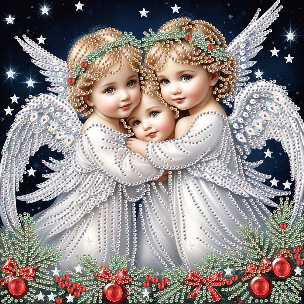 Diamond Painting - Partial Special Shaped - Angel (30*30CM)