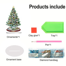 Load image into Gallery viewer, Christmas Tree Table Top Diamond Painting Ornament Kits Desktop Diamond Art Kits
