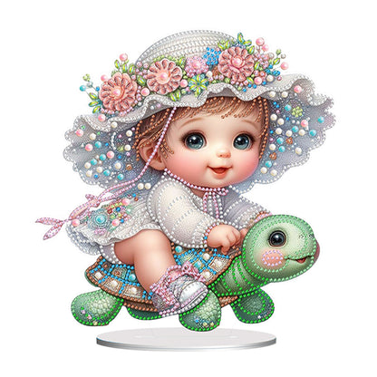Girls Desktop Diamond Art Kits Rhinestones Desktop Ornaments Bedroom Table Decor