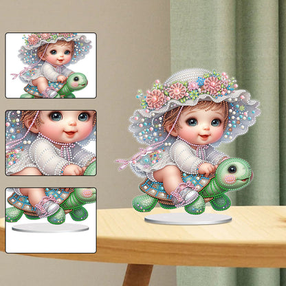 Girls Desktop Diamond Art Kits Rhinestones Desktop Ornaments Bedroom Table Decor