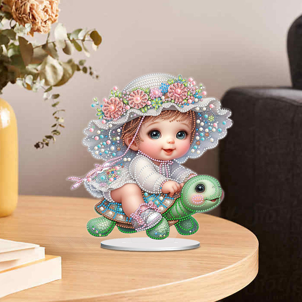 Girls Desktop Diamond Art Kits Rhinestones Desktop Ornaments Bedroom Table Decor