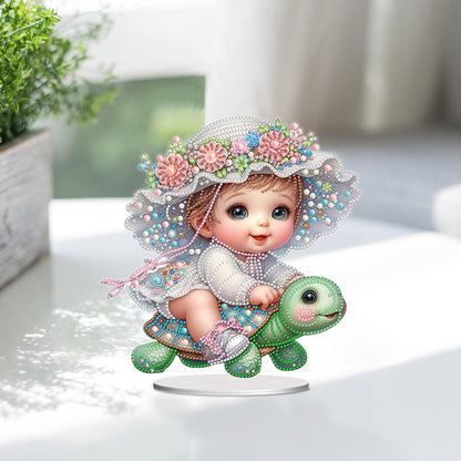 Girls Desktop Diamond Art Kits Rhinestones Desktop Ornaments Bedroom Table Decor