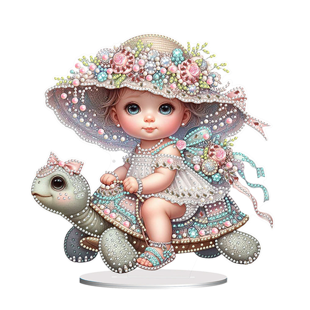 Girls Desktop Diamond Art Kits Rhinestones Desktop Ornaments Bedroom Table Decor