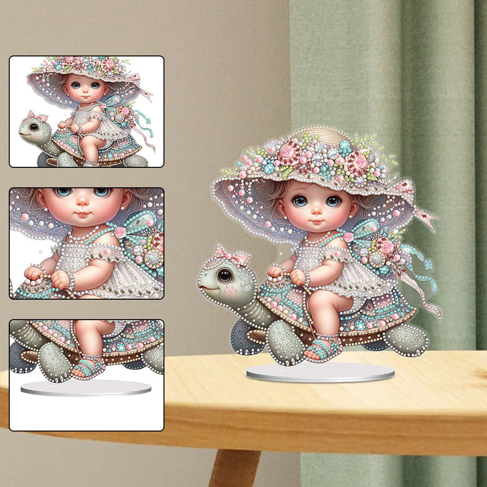 Girls Desktop Diamond Art Kits Rhinestones Desktop Ornaments Bedroom Table Decor