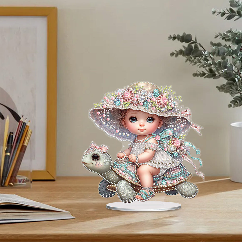 Girls Desktop Diamond Art Kits Rhinestones Desktop Ornaments Bedroom Table Decor