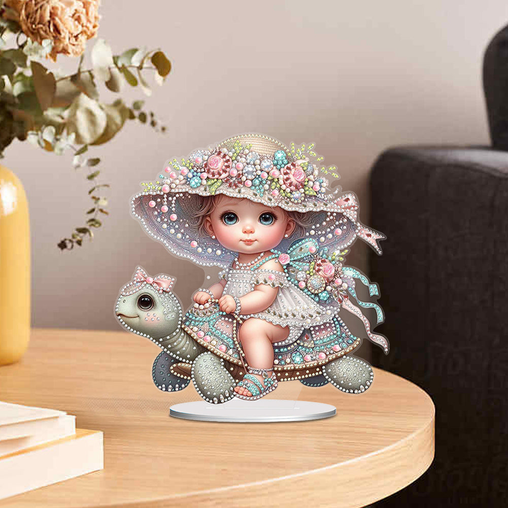 Girls Desktop Diamond Art Kits Rhinestones Desktop Ornaments Bedroom Table Decor