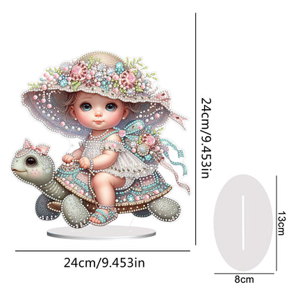 Girls Desktop Diamond Art Kits Rhinestones Desktop Ornaments Bedroom Table Decor
