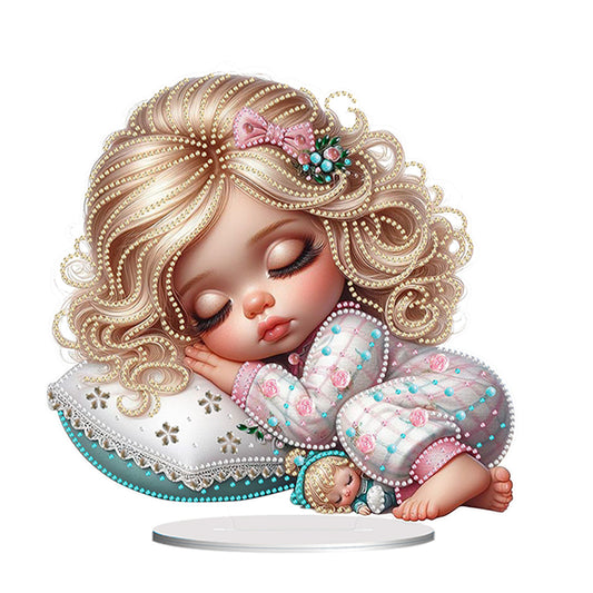 Girls Desktop Diamond Art Kits Rhinestones Desktop Ornaments Bedroom Table Decor