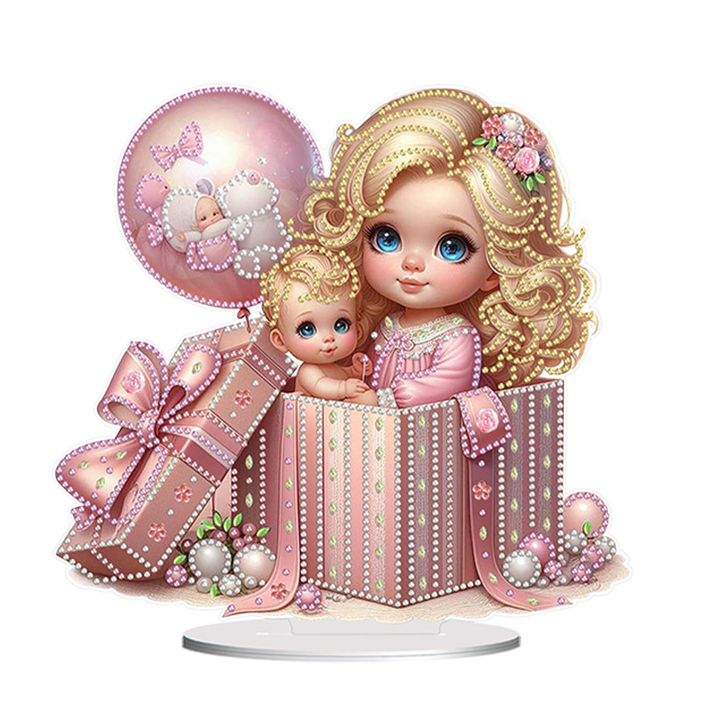 Girls Desktop Diamond Art Kits Rhinestones Desktop Ornaments Bedroom Table Decor