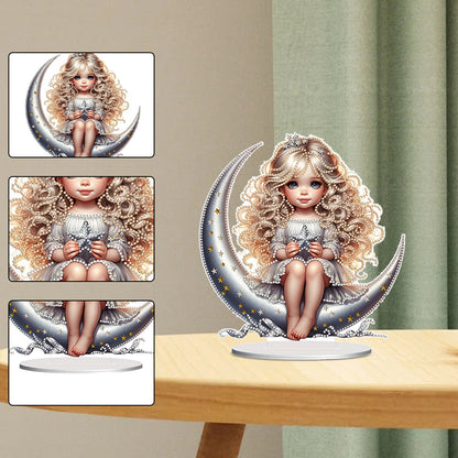 Girls Desktop Diamond Art Kits Rhinestones Desktop Ornaments Bedroom Table Decor