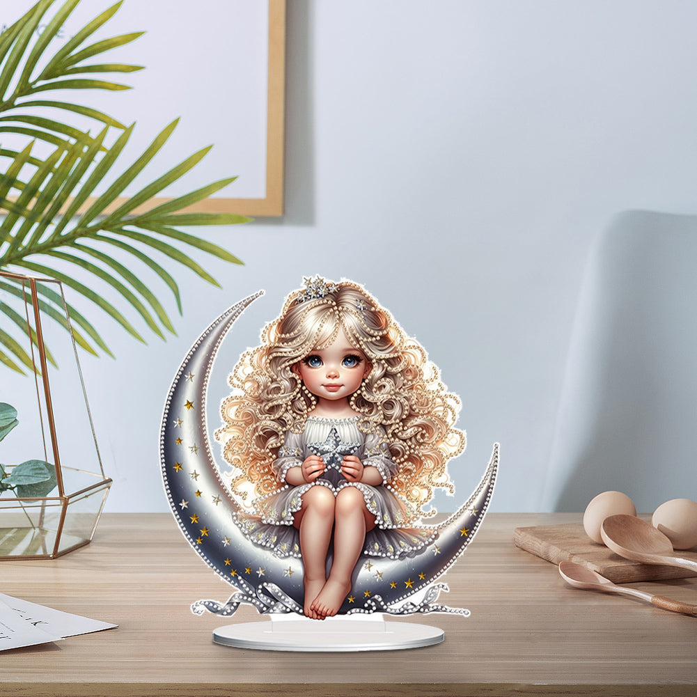 Girls Desktop Diamond Art Kits Rhinestones Desktop Ornaments Bedroom Table Decor