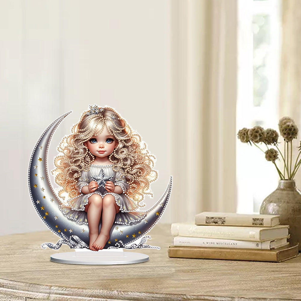 Girls Desktop Diamond Art Kits Rhinestones Desktop Ornaments Bedroom Table Decor