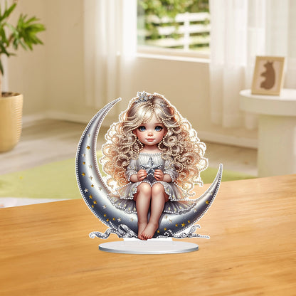 Girls Desktop Diamond Art Kits Rhinestones Desktop Ornaments Bedroom Table Decor
