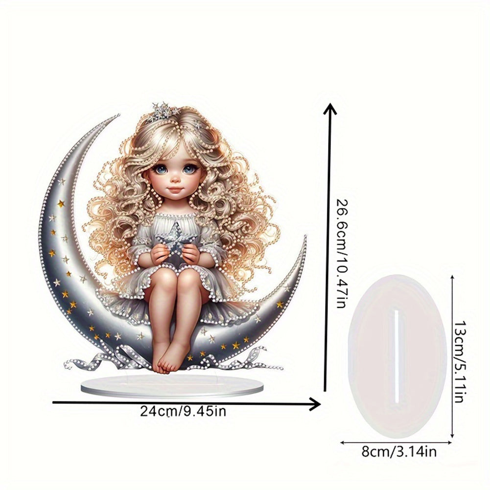 Girls Desktop Diamond Art Kits Rhinestones Desktop Ornaments Bedroom Table Decor