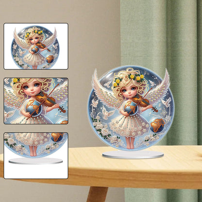 Girls Desktop Diamond Art Kits Rhinestones Desktop Ornaments Bedroom Table Decor