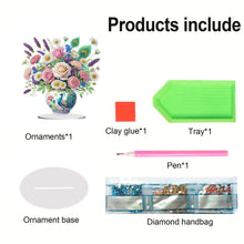 Load image into Gallery viewer, Flower Bouquet Table Top Diamond Painting Ornament Kits Home Decor (Flower C)
