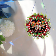 Load image into Gallery viewer, Gingerbread Man Diamond Painting Hanging Ornaments for Garden Window Decor
