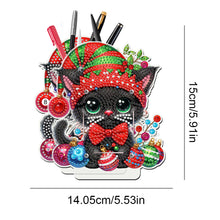 Load image into Gallery viewer, Acrylic Special Shape Double Side Snowman Rhinestones Pencil Organizer for Girls
