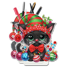 Load image into Gallery viewer, Acrylic Special Shape Double Side Snowman Rhinestones Pencil Organizer for Girls
