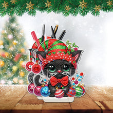 Load image into Gallery viewer, Acrylic Special Shape Double Side Snowman Rhinestones Pencil Organizer for Girls
