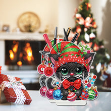 Load image into Gallery viewer, Acrylic Special Shape Double Side Snowman Rhinestones Pencil Organizer for Girls
