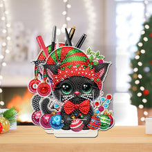 Load image into Gallery viewer, Acrylic Special Shape Double Side Snowman Rhinestones Pencil Organizer for Girls
