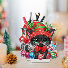 Load image into Gallery viewer, Acrylic Special Shape Double Side Snowman Rhinestones Pencil Organizer for Girls
