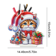 Load image into Gallery viewer, Acrylic Special Shape Double Side Snowman Rhinestones Pencil Organizer for Girls
