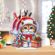 Load image into Gallery viewer, Acrylic Special Shape Double Side Snowman Rhinestones Pencil Organizer for Girls
