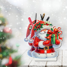Load image into Gallery viewer, Acrylic Special Shape Double Side Snowman Rhinestones Pencil Organizer for Girls
