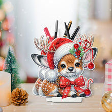 Load image into Gallery viewer, Acrylic Special Shape Double Side Snowman Rhinestones Pencil Organizer for Girls
