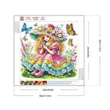 Load image into Gallery viewer, Diamond Painting - Partial Special Shaped - Spring garden girl (30*30CM)
