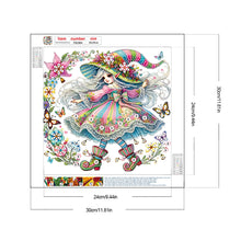 Load image into Gallery viewer, Diamond Painting - Partial Special Shaped - Spring garden girl (30*30CM)
