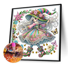 Load image into Gallery viewer, Diamond Painting - Partial Special Shaped - Spring garden girl (30*30CM)
